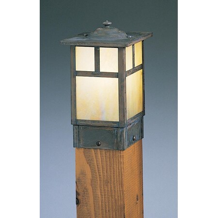 Arroyo Craftsman 5" mission square post cap with t-bar overlay MPC-5TOF-AB